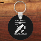 Don't Worry, I Have A Plan. Funny Airplane Model P Sleutelhanger (Voorkant)