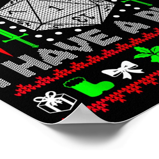 Don't Worry I Have Plan Christmas D20 Ugly Tableto Poster (Hoek)