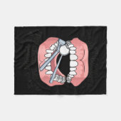 Don't Worry I Practiced This On A Tydont Once Dent Fleece Deken (Voorkant (Horizontaal))