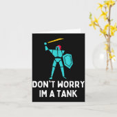 Don't Worry Im A Tank Gaming Mmo Rpg Funny Kaart (Gele Bloem)