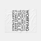 Dont Worry Sitive Message Fleece Deken (Voorkant (Horizontaal))