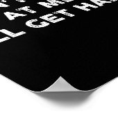 Don't Yell At Me I'll Get Hard Apparel  Poster (Hoek)