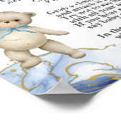 Dont zeg baby spel we kunnen bijna wachten blauwe  poster (Hoek)