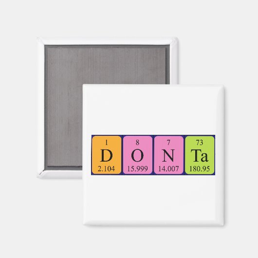 Donta periodiek table name magnet (Voorkant / Achterkant)
