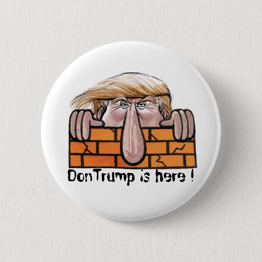 DonTrump is hier! Ronde Button 5,7 Cm (Voorkant)