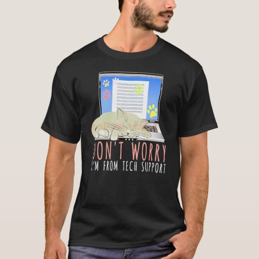 Donu2019t maakt zich zorgen over Iu2019m van techn T-shirt (Voorkant)