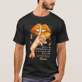 Donu2019t rechter me Leukemia Awareness Oranje Lip T-shirt (Voorkant)