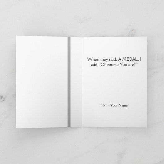 Donuld Trump Medal Great Dad Amusing greeting card Kaart (Binnen)