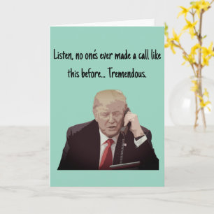 Donuld Trump Telefoongesprek Grappige kaart