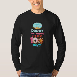 Donut 100 dagen Doughnut Eten 100ste dag van schoo T-shirt