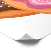 Donut 1 jarig meisje poster (Hoek)