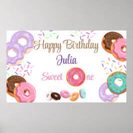 Donut 1 jarig meisje poster