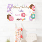 Donut 1 jarig meisje spandoek (Insitu)