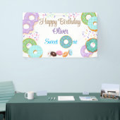 Donut 1 verjaardagsbanner spandoek (Beurs)