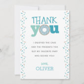 Donut 1e verjaardag Bedankt voor je kaart (Voorkant)