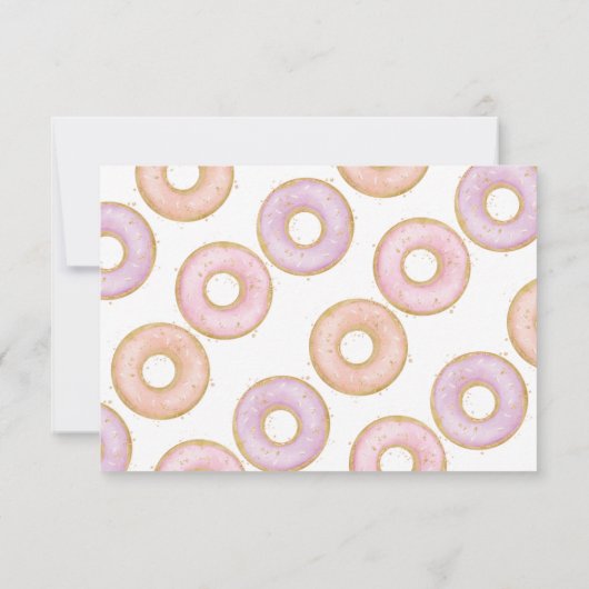 Donut 1e verjaardag flat bedankt voor je kaart (Achterkant)