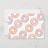 Donut 1e verjaardag flat Hartelijk dank! Aqua Bedankkaart (Achterkant)