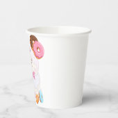 Donut 1e verjaardag roze papieren bekers (Links)