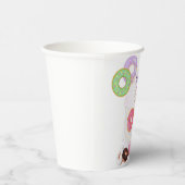 Donut 1e verjaardag roze papieren bekers (Rechts)