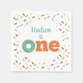 Donut 1e verjaardag servetten