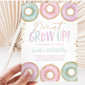 Donut 1e verjaardag Uitnodiging Donut Groei Aqua