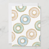 Donut 1e verjaardag Uitnodiging jongen Donut groei (Achterkant)