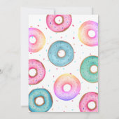 Donut 1e Verjaardag Uitnodiging Meisje Donut Grow  (Achterkant)