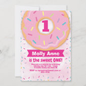 Donut 1e verjaardag van de uitnodiging van het mei (Voorkant)