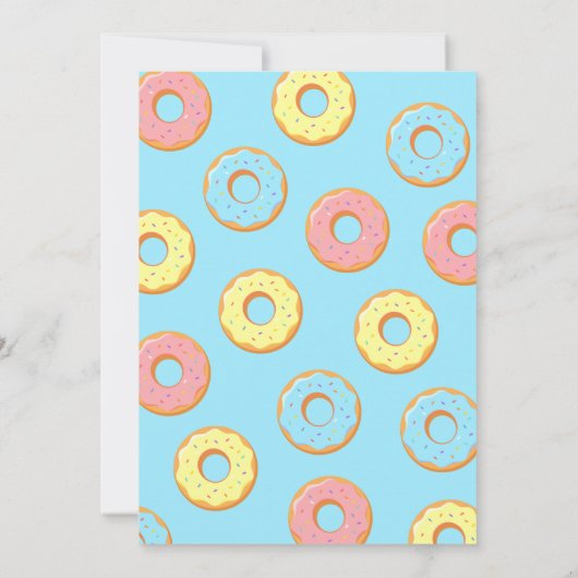 Donut 1e verjaardagsfeest Kinder Kaart (Achterkant)