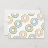 Donut 1st Birthday Party Dank u kaart met foto (Achterkant)