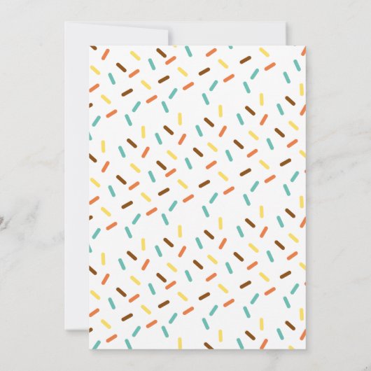 Donut 1st Birthday Uitnodiging (Achterkant)