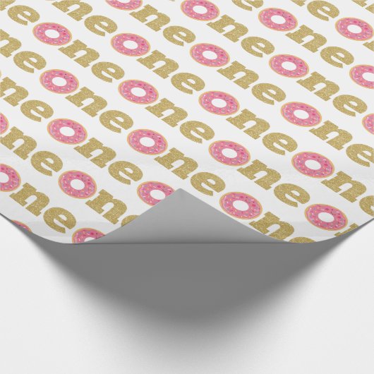 Donut 1st Verjaardag Verpakking papier (Hoek)
