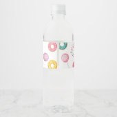 Donut 2e verjaardag Water Fles Etiket (Achterkant)