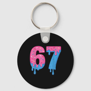 Donut 67 Meme Leuk Six Seven Spikkels Ontwerp  Sleutelhanger