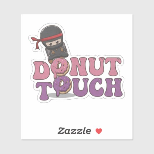 Donut aanraken! sticker (Vel)