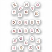 Donut-ABC Sticker-Set – Süße Buchstaben – 16 Stück Sticker (Voorkant)