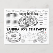 Donut activiteitsblad, donut placemats, donut colo (Voorkant)