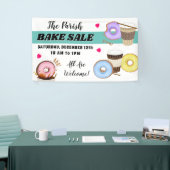 Donut and Coffee Bake Sale Spandoek (Beurs)