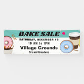 Donut and Coffee Bake Sale Spandoek (Horizontaal)