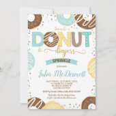 Donut and Diapers Baby Sprinkle Baby shower Boy Kaart (Voorkant)