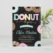 Donut and Diapers Baby Sprinkle Baby shower Kaart (Staand voorkant)