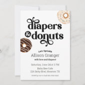 Donut and Diapers Baby Sprinkle Invitation Kaart (Voorkant)