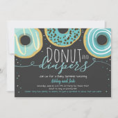 Donut and Diapers Sprinkle Boy Coed Baby shower Kaart (Voorkant)
