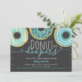 Donut and Diapers Sprinkle Boy Coed Baby shower Kaart (Staand voorkant)