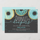 Donut and Diapers Sprinkle Boy Coed Baby shower Kaart (Voorkant / Achterkant)