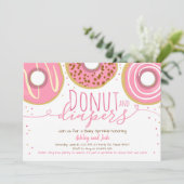 Donut and Diapers Sprinkle Coed Shower Baby shower Kaart (Staand voorkant)