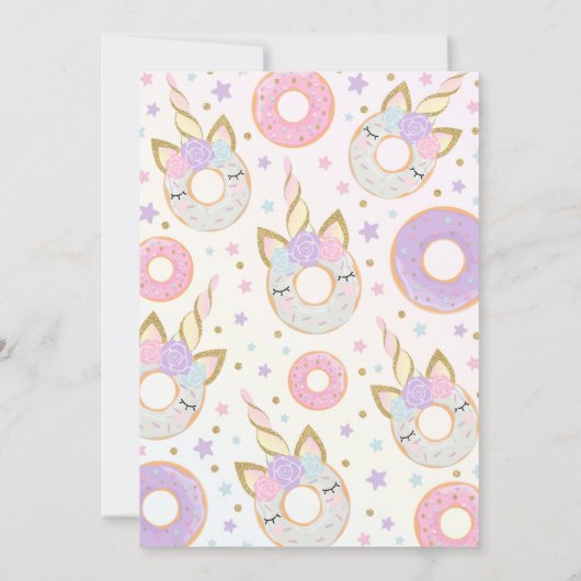 Donut and Unicorn nodiging niet meer te geloven Kaart (Achterkant)