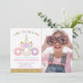 Donut and Unicorn nodiging niet meer te geloven Kaart (Staand voorkant)