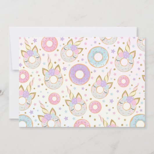 Donut and Unicorn nodiging niet meer te geloven Kaart (Achterkant)