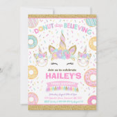 Donut and Unicorn nodiging niet meer te geloven Kaart (Voorkant)